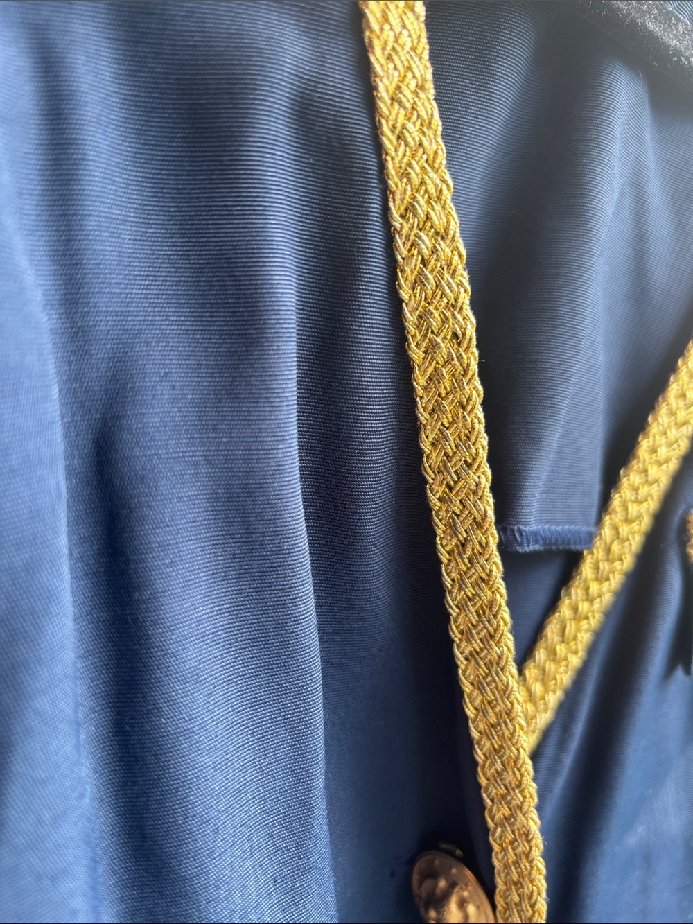 Joseph Ribkoff Navy Gold Trim Midi Dress | Luxury Metallic Braid | Size 10 - Picture 13 of 16